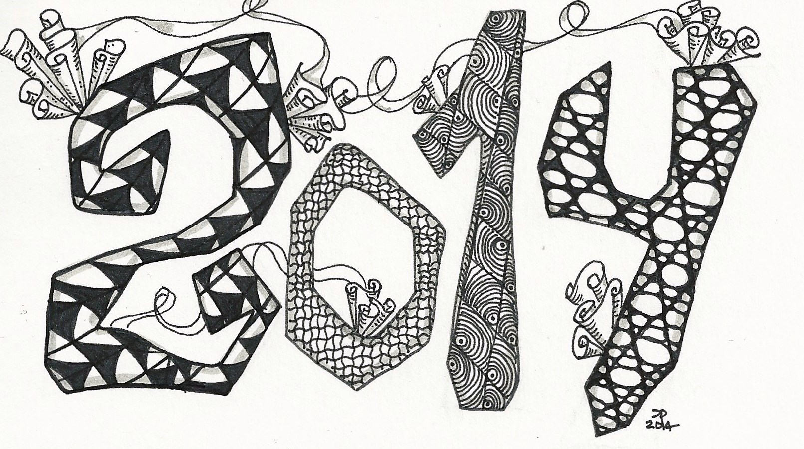 2014 Zentangle for the Weekly Challenge by Zentangle Diva