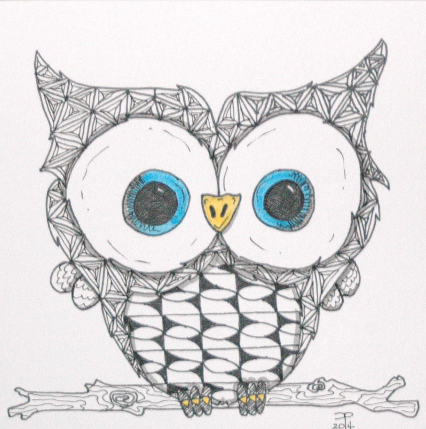 Owl themed Artist Tile